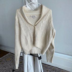 Michelle Stuart Vintage Lambwool Angora Rabbit Hair Button Sweater Womens Medium